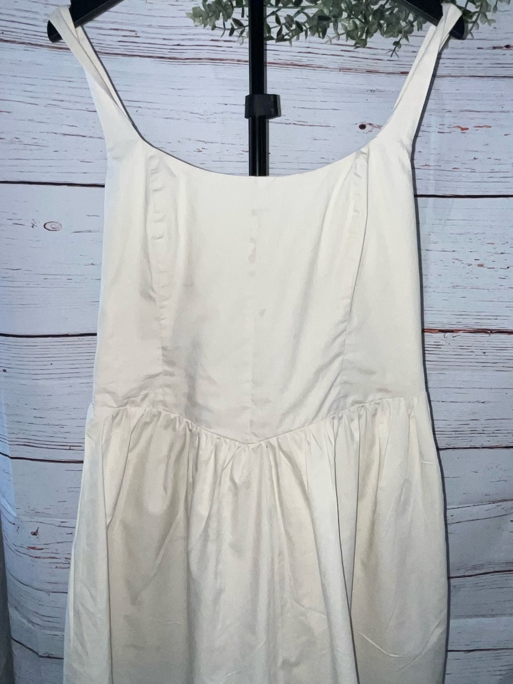 NWT Abercrombie & Fitch Cream Scoop-Neck Slip Dress